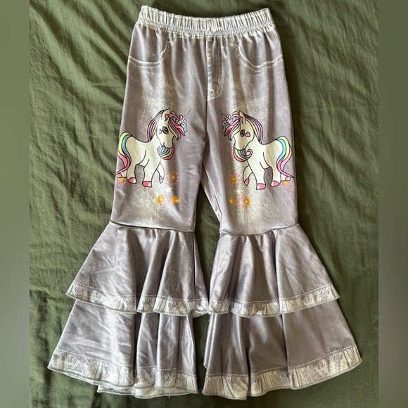 Other - Toddler Unicorn Flare Pants – Size 2–3Y